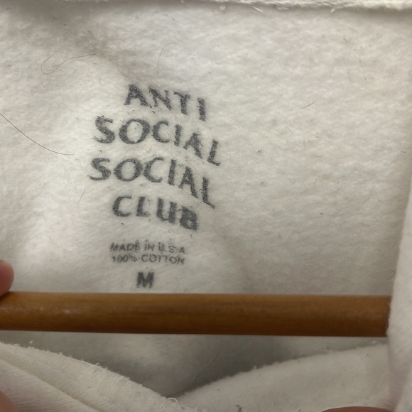 2 Anti Social Social Club black and white hoodie - Picture 8 of 9